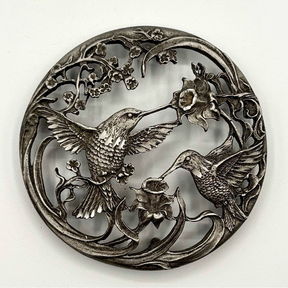 Vintage Rawcliffe Pewter 1989 Hummingbird Lid for Trinket Box / Potpourri Holder
